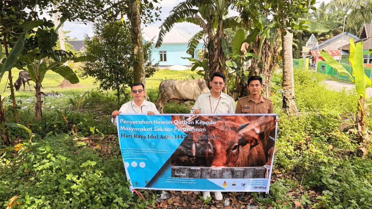 PT Citra Borneo Utama Tbk kembali menyalurkan bantuan hewan kurban kepada masyarakat di wilayah sekitar kawasan industri perusahaan