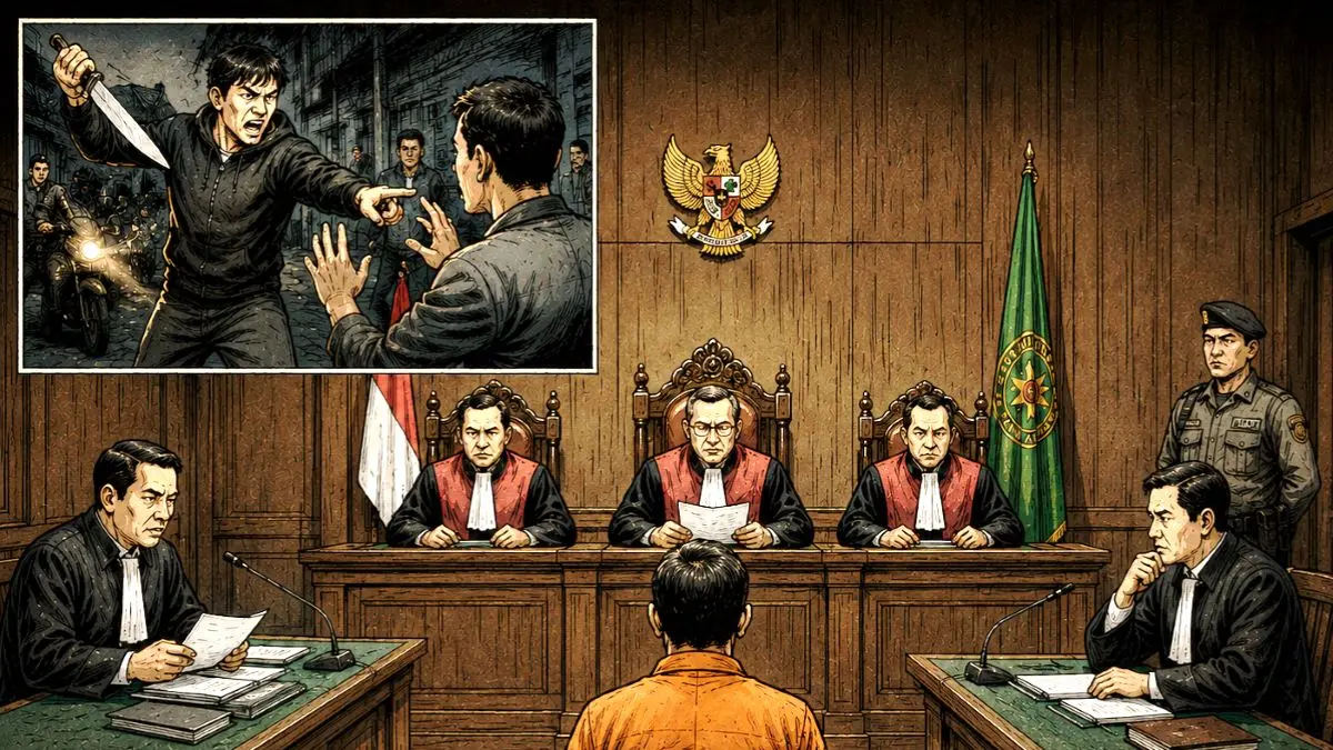 Ilustrasi Persidangan/AI
