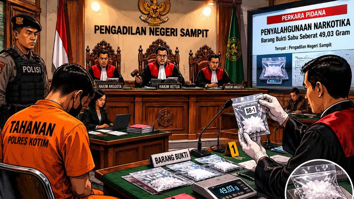 ilustrasi persidangan/AI