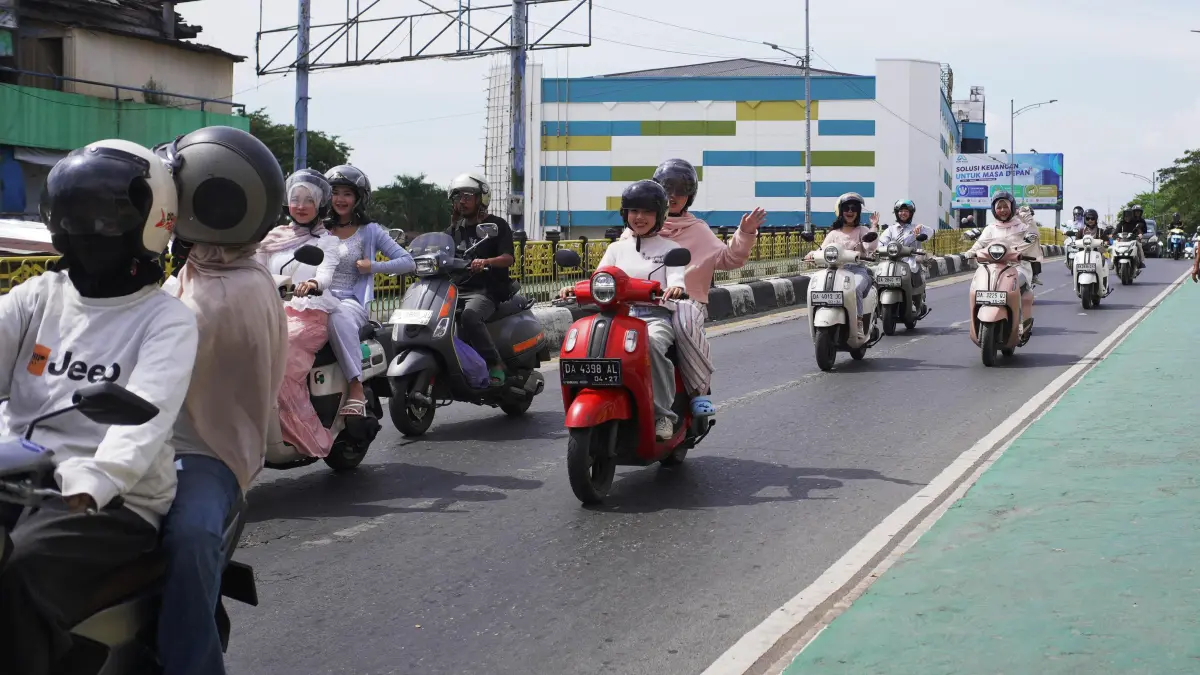 Kegiatan City Rolling bersama dari Dealer Yamaha Km 2 Banjarmasin. (istimewa)