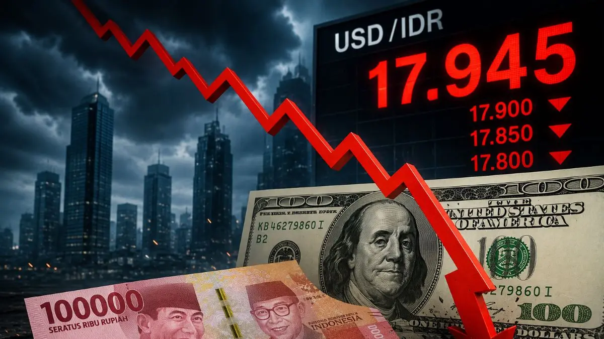 ilustrasi nilai tukar Rupiah dengan Dolar AS/AI