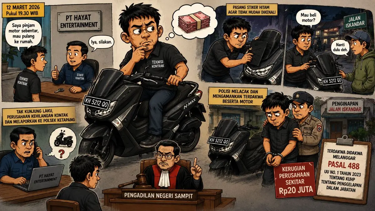 ilustrasi kasus penggelapan sepeda motor