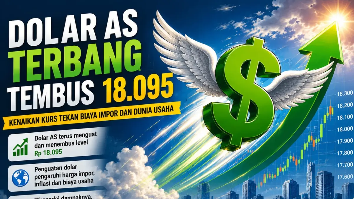 Ilustrasi Dolar Naik (AI)