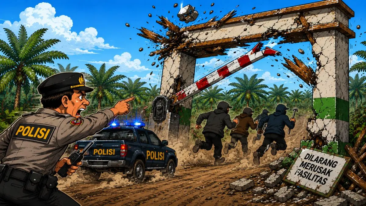 ilustrasi pengrusakan/AI