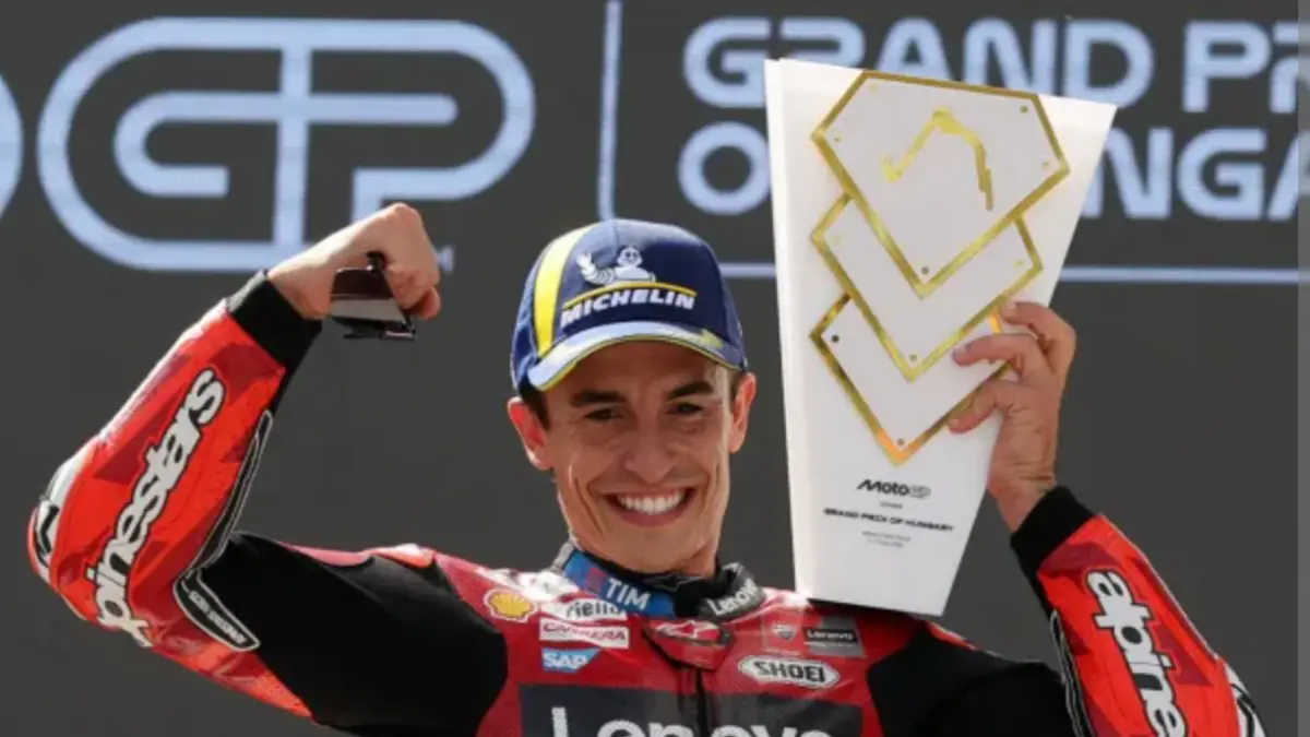 Marc Marquez, raih podium pertama di MotoGP Hungaria 2026, Minggu 7/6.(net)