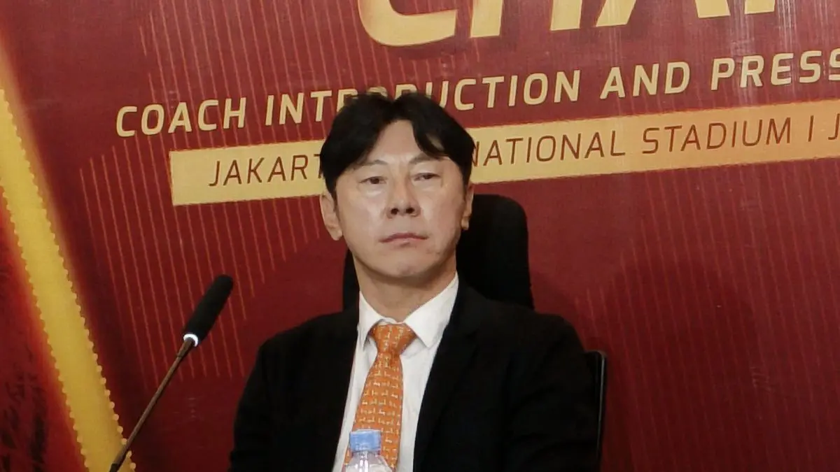 Perkenalan Shin Tae-yong saat diperkenalkan oleh Persija Jakarta. (net)