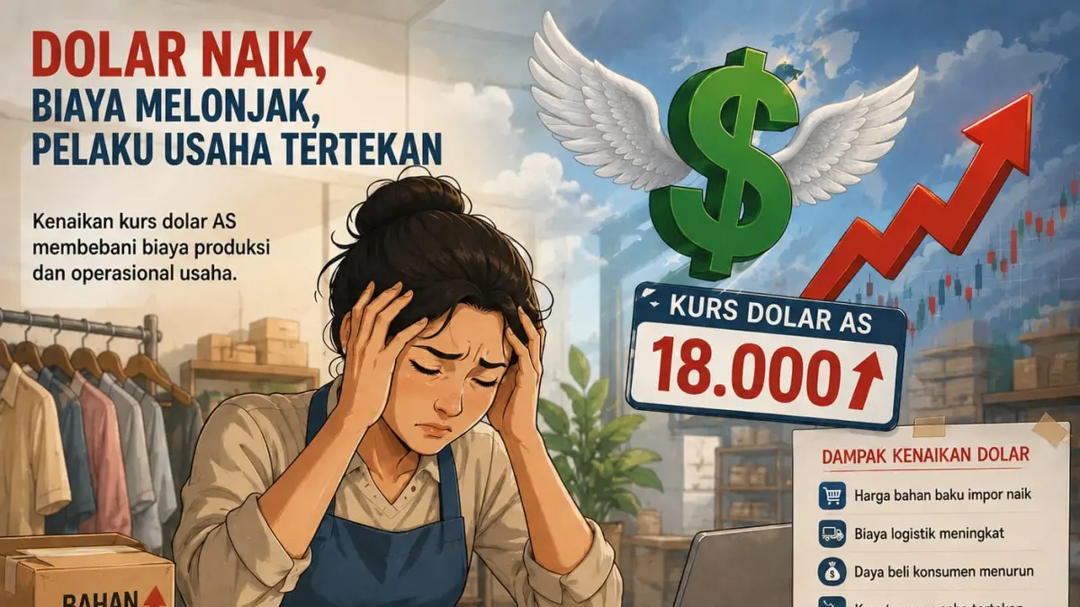 Ilustrasi kenaikan Dolar (AI)