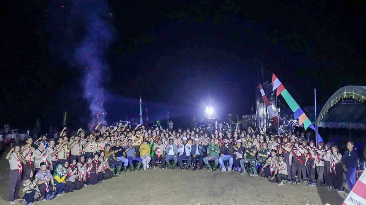 CAMPING: Perkemahan Pramuka Pelajar di Desa Panyumpa, Kecamatan Seruyan Tengah, Kabupaten Seruyan, Rabu (10/6). (RIFANI/RADAR SAMPIT)&nbsp;