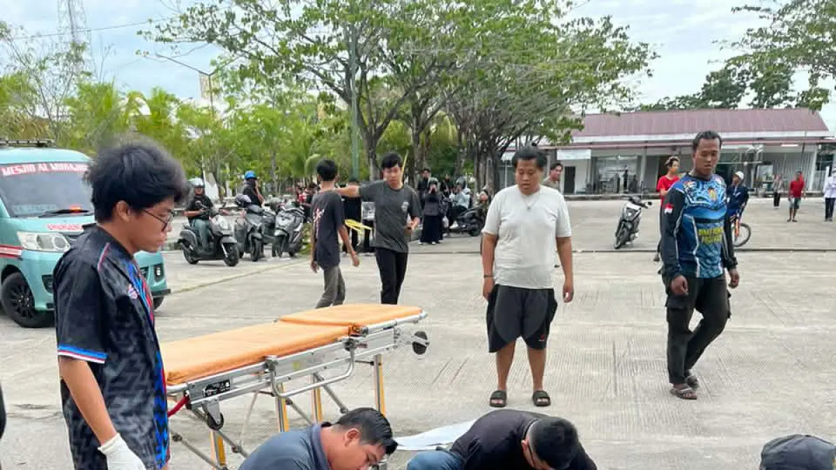 Seorang pemuda ditemukan dalam kondisi tidak bernyawa di area sekitar Masjid Raya Darussalam, Kota Palangka Raya, Kamis (11/6) (ist) 