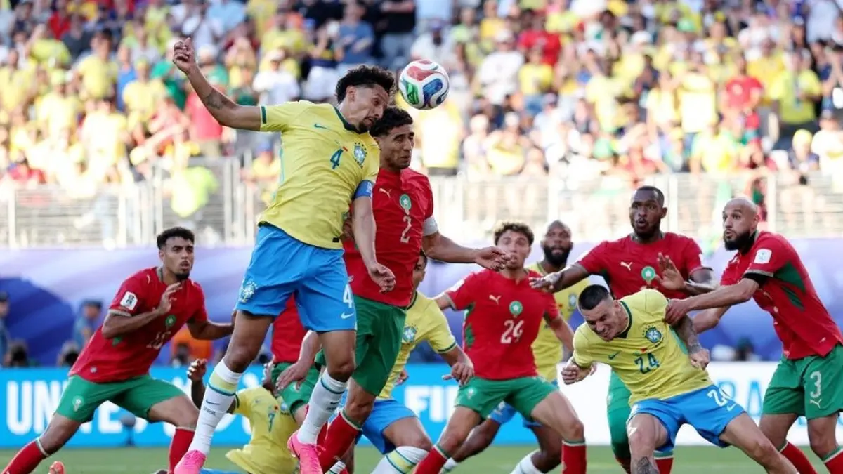 Suasana pertandingan antara Brasil vs Maroko di fase grup B Piala Dunia 2026, Minggu (14/6) pagi WIB. (net)