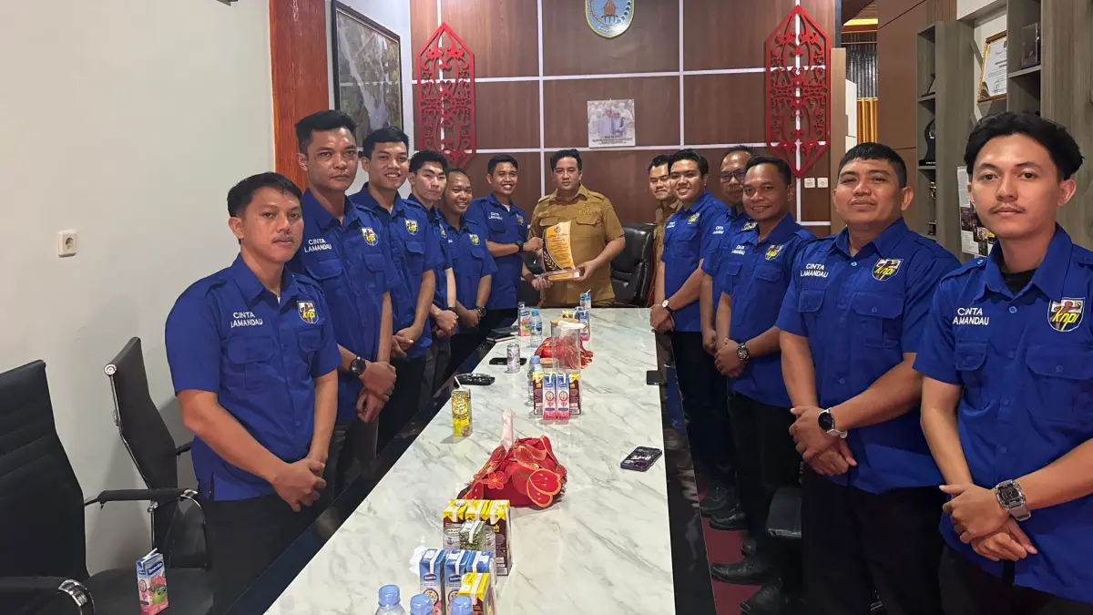AUDIENSI: Bupati Lamandau menerima Audiensi KNPI dalam rangkap perkuat sinergi pembangunan kepemudaan. FOTO: RIA/RADAR SAMPIT