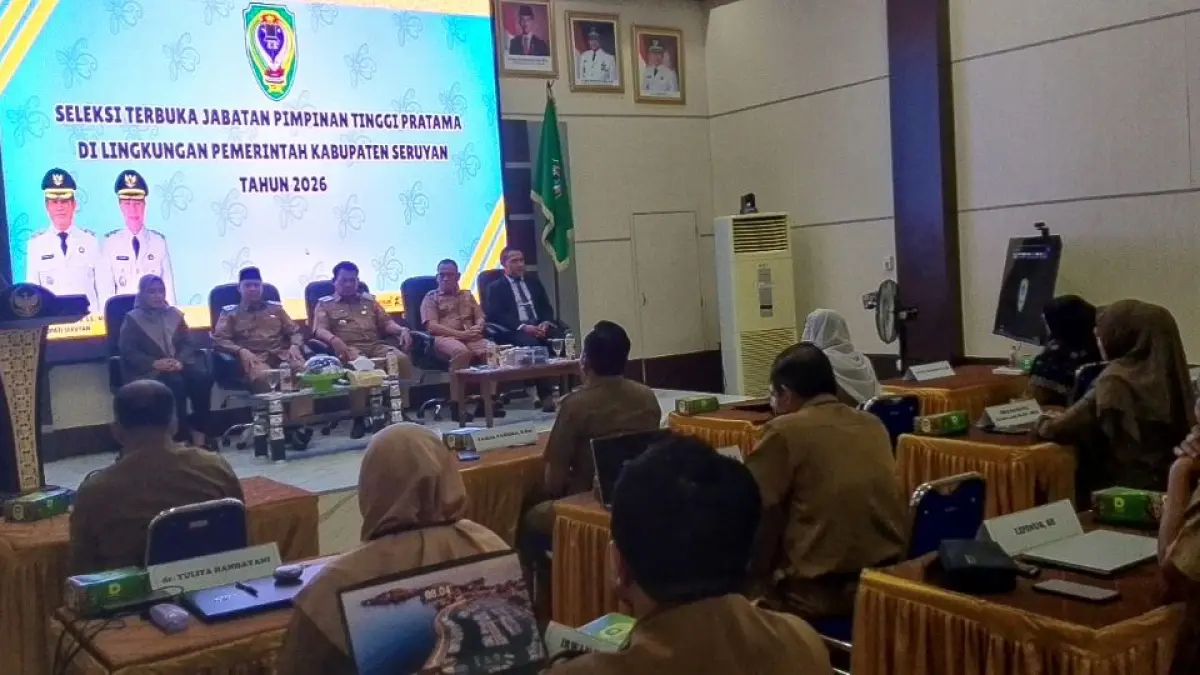 LELANG JABATAN: Seleksi Terbuka Jabatan Pimpinan Tinggi (JPT) Pratama di lingkungan Pemerintah Kabupaten Seruyan Tahun 2026. FOTO: RIFANI/RADAR SAMPIT