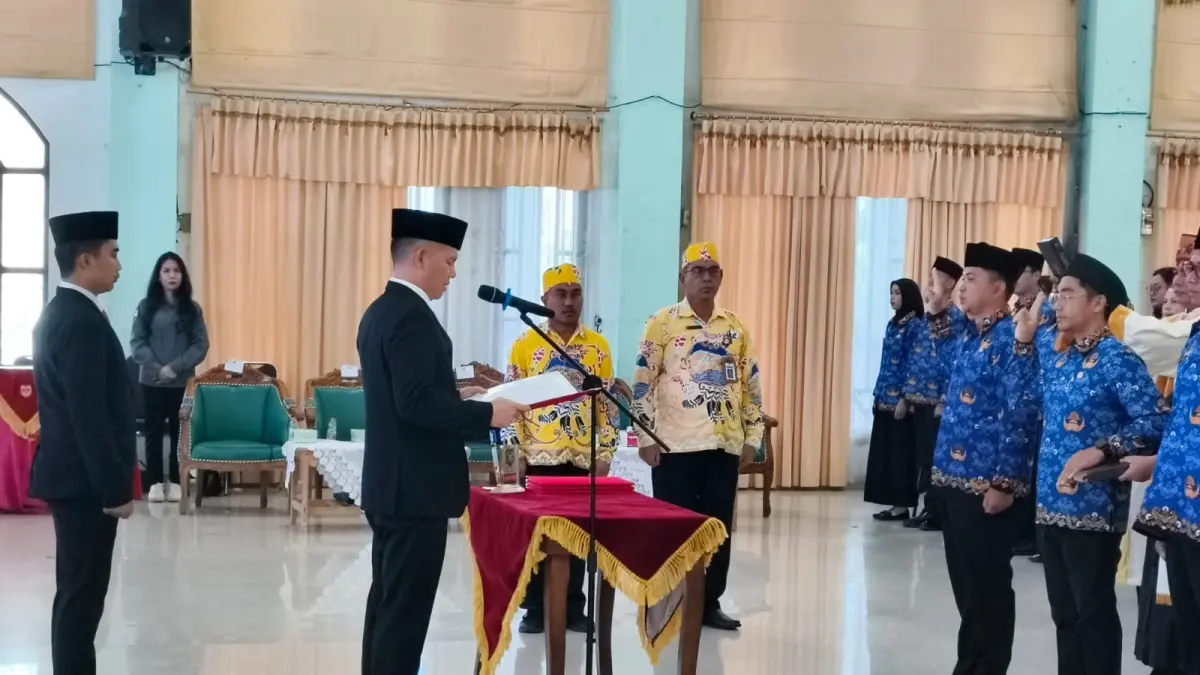 PELANTIKAN: Suasana pelantikan dan pengambilan sumpah/janji PNS, di GPU Damang Batu, Jumat (12/6/2026). (DISKOMINFO SANTIK FOR RADAR SAMPIT)