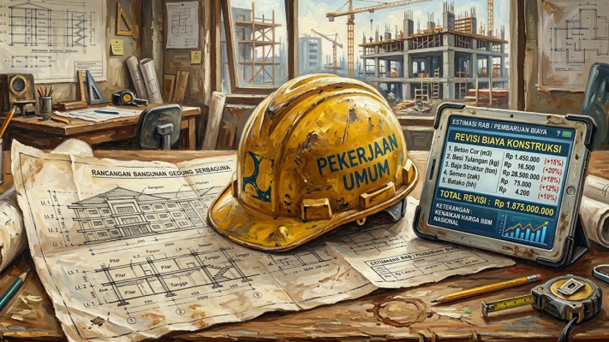 ILUSTRASI: Perencanaan proyek fisik pemerintah, ketika menyesuaikan kenaikan harga BBM dan material. (modifikasi AI)