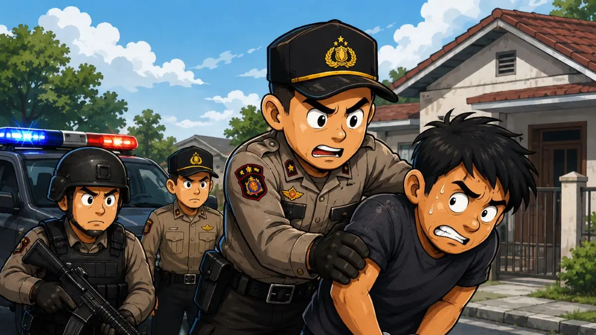 ilustrsai penangkapan pelaku narkoba