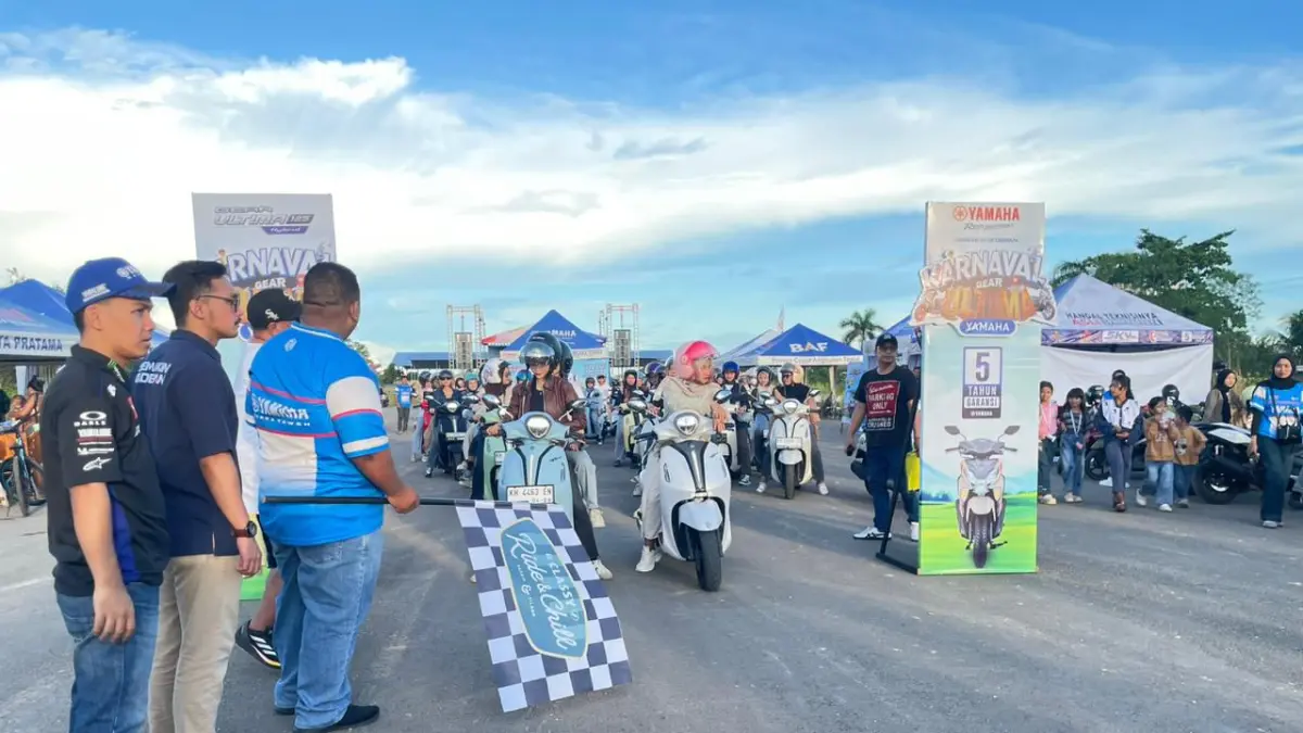 Menjelang pelepasan peserta Rolling City di Muara Teweh (ist/yamaha)