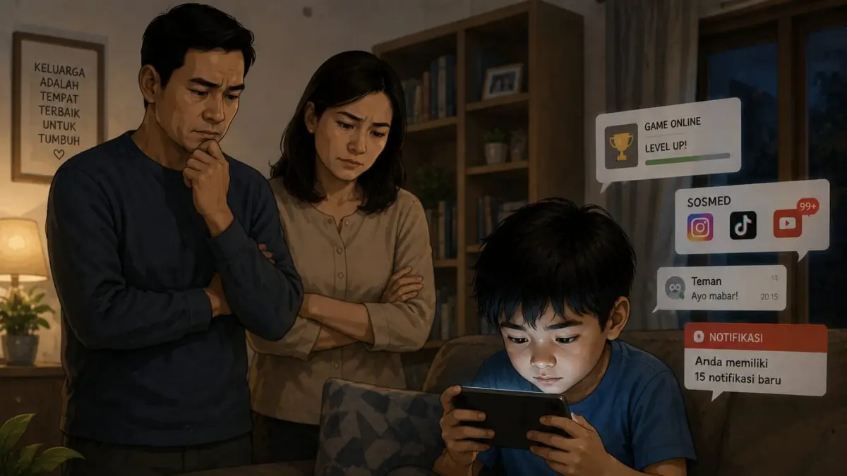 Ilustrasi Konten Negatif Buatan (AI)