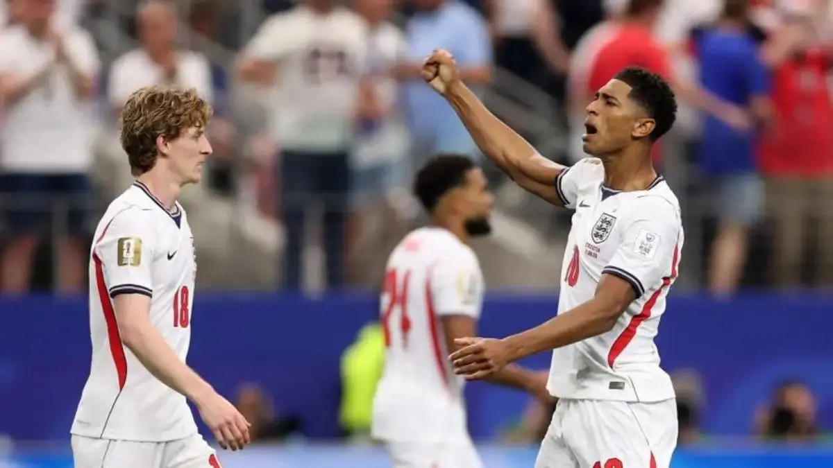 Selebrasi Jude Bellingham saat Inggris vs Kroasia di Piala Dunia 2026. (FIFA)