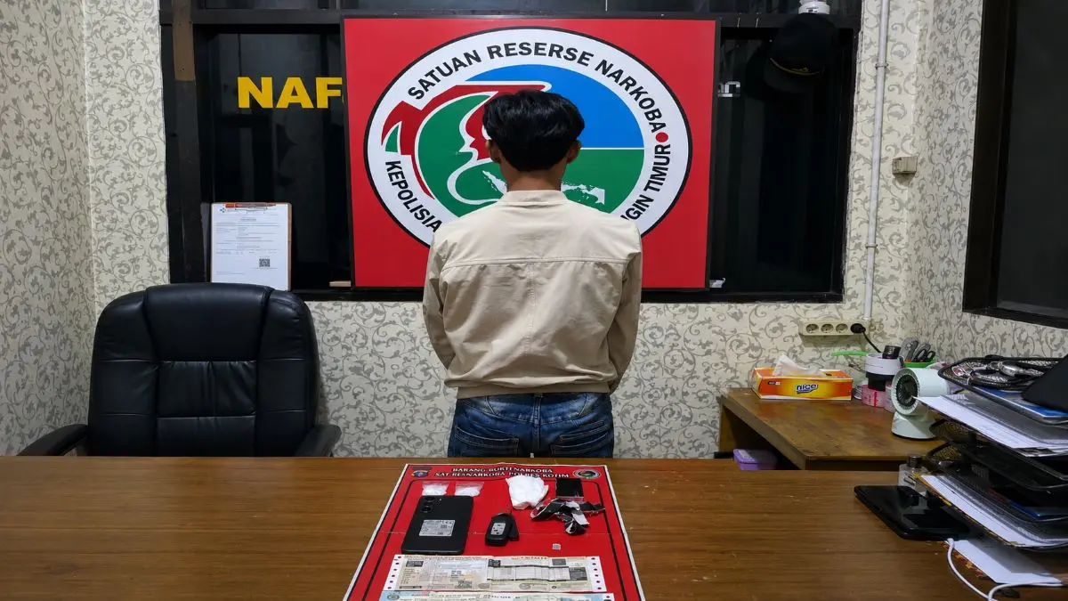 DICIDUK : PR, warga Pelangsian Sampit ini ditangkap polisi karena terlibat peredaran narkoba. FOTO: POLRES KOTIM/RADAR SAMPIT