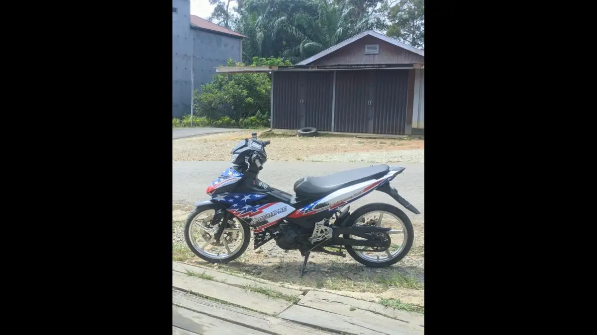 PENCURIAN : Sepeda motor jenis bebek ini-lah yang dilaporkan hilang dicuri di Jalan Gunung Kerinci, Baamang, Sampit, belum lama tadi. FOTO: IST/RADAR SAMPIT