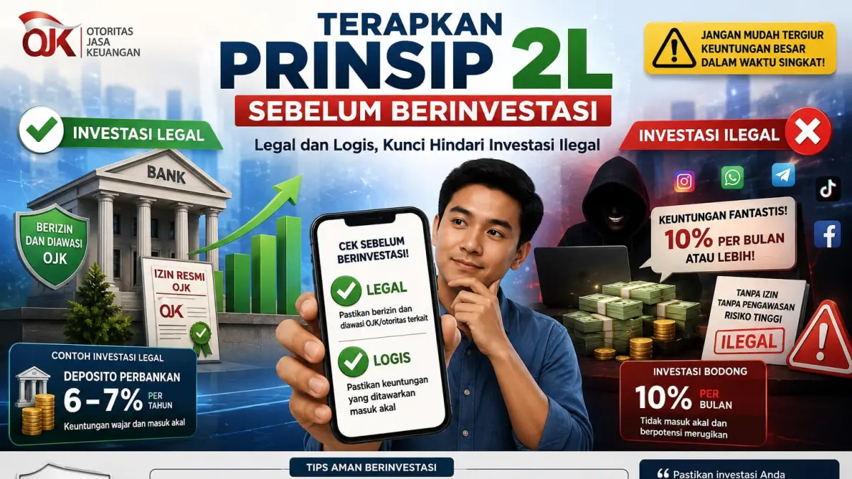 Ilustrasi Hati-Hati Investasi (AI)