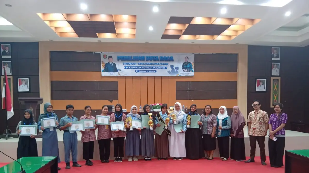 Para pemenang Pemilihan Duta Baca Kabupaten Katingan Tahun 2026 (Yuswanto/Radar Sampit)