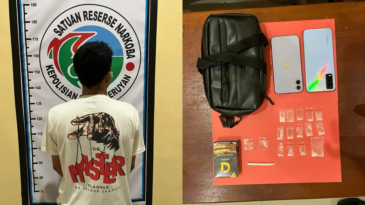 PENGEDAR SABU: RD alias R diamankan saat berada di pinggir jalan, 14 paket sabu diamankan setelah polisi menerima laporan masyarakat mengenai aktivitas mencurigakan yang diduga berkaitan dengan transaksi narkotika.&nbsp;(Polres Seruyan/Radar Sampit)