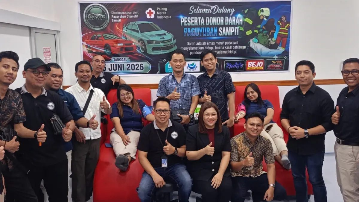 Paguyuban Otomotif Sampit kembali menggelar donor darah di Sekretariat Palang Merah Indonesia (PMI) Kotawaringin Timur, Kamis (25/6) pagi. 