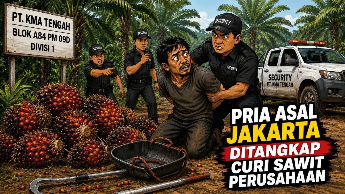 Ilustrasi pencurian sawit 