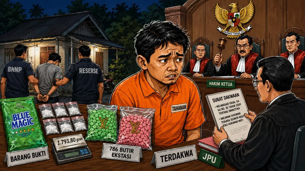Ilustrasi Persidangan Kasus Narkoba di Pengadilan 