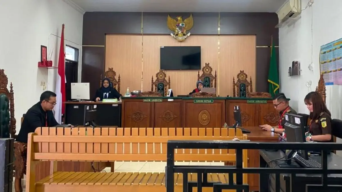 Pembacaan penolakan praperadilan PT KBM oleh Hakim Pengadilan Negeri Palangka Raya. (Kejati Kalteng)