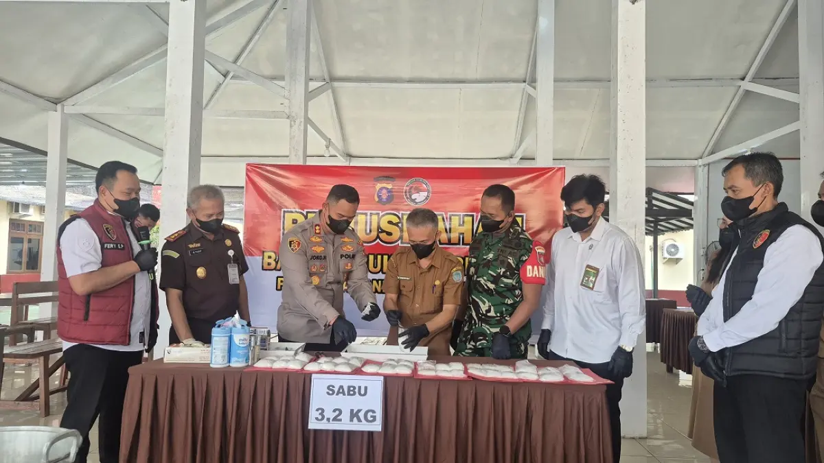 Polres Lamandau merilis hasil pengungkapan kasus narkotika periode Januari–Juni 2026. (RIA/RADAR SAMPIT)&nbsp;