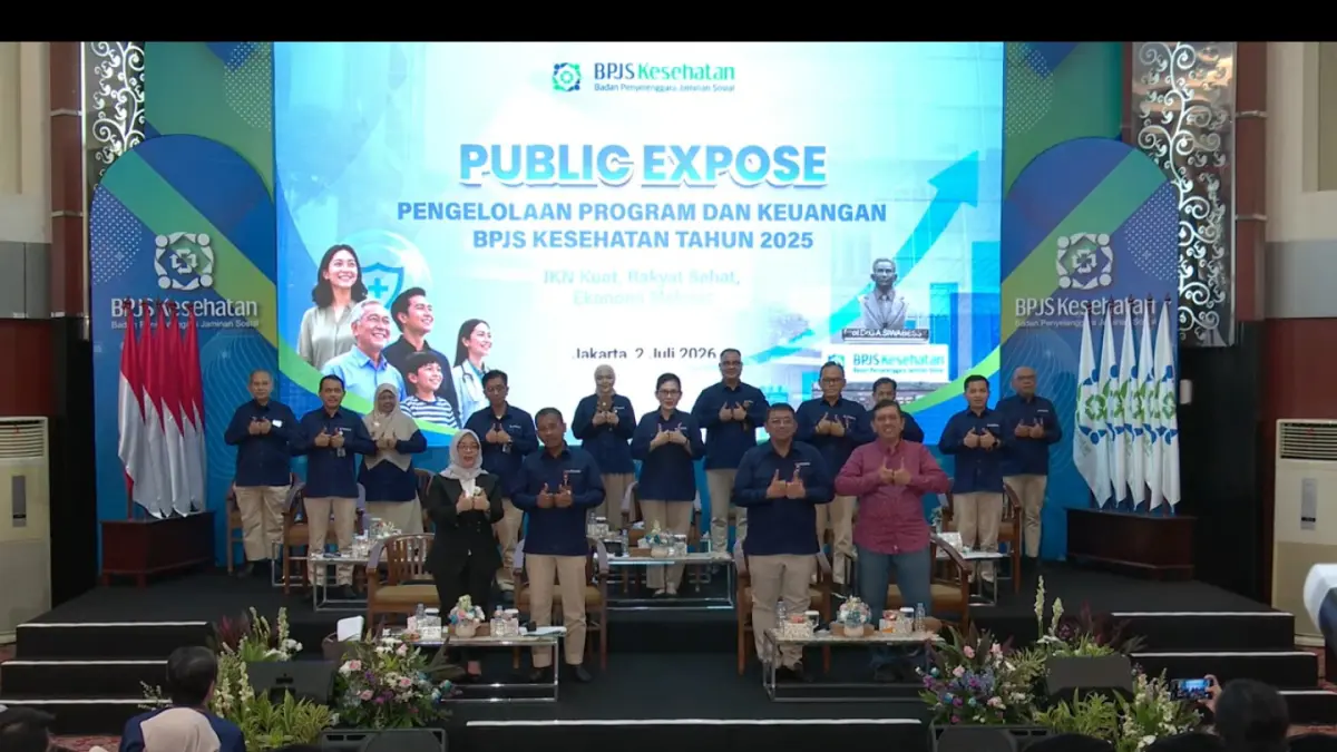 Public Expose Pengelolaan Program dan Keuangan BPJS Kesehatan Tahun 2025 yang dilaksanakan secara online, Kamis (2/7/2026). 