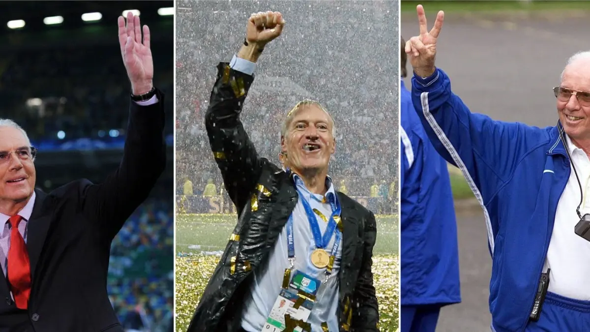 Franz Beckenbauer, Didier Deschamps dan Mario Zagallo (ist)