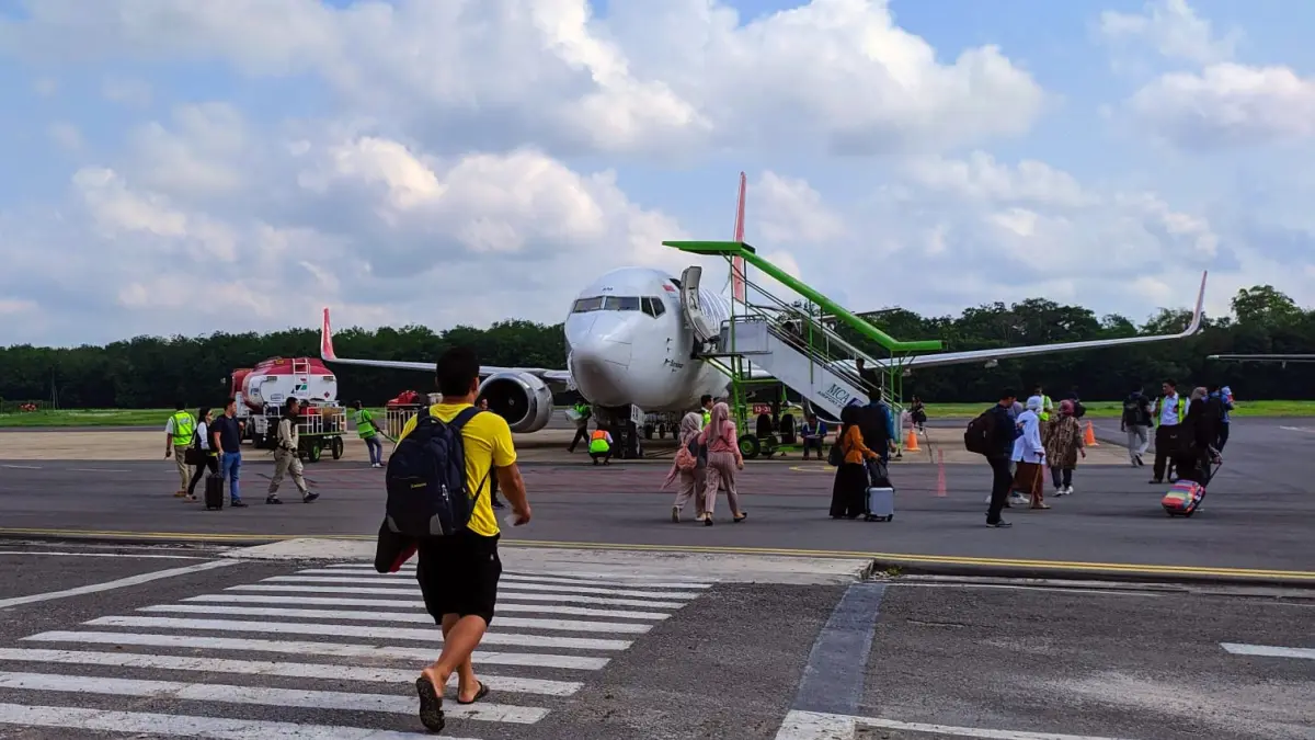 Keberangkatan penerbangan lewat Bandara H Asan Sampit. (Dok. Usay Nor Rahmad/Radar Sampit)&nbsp;