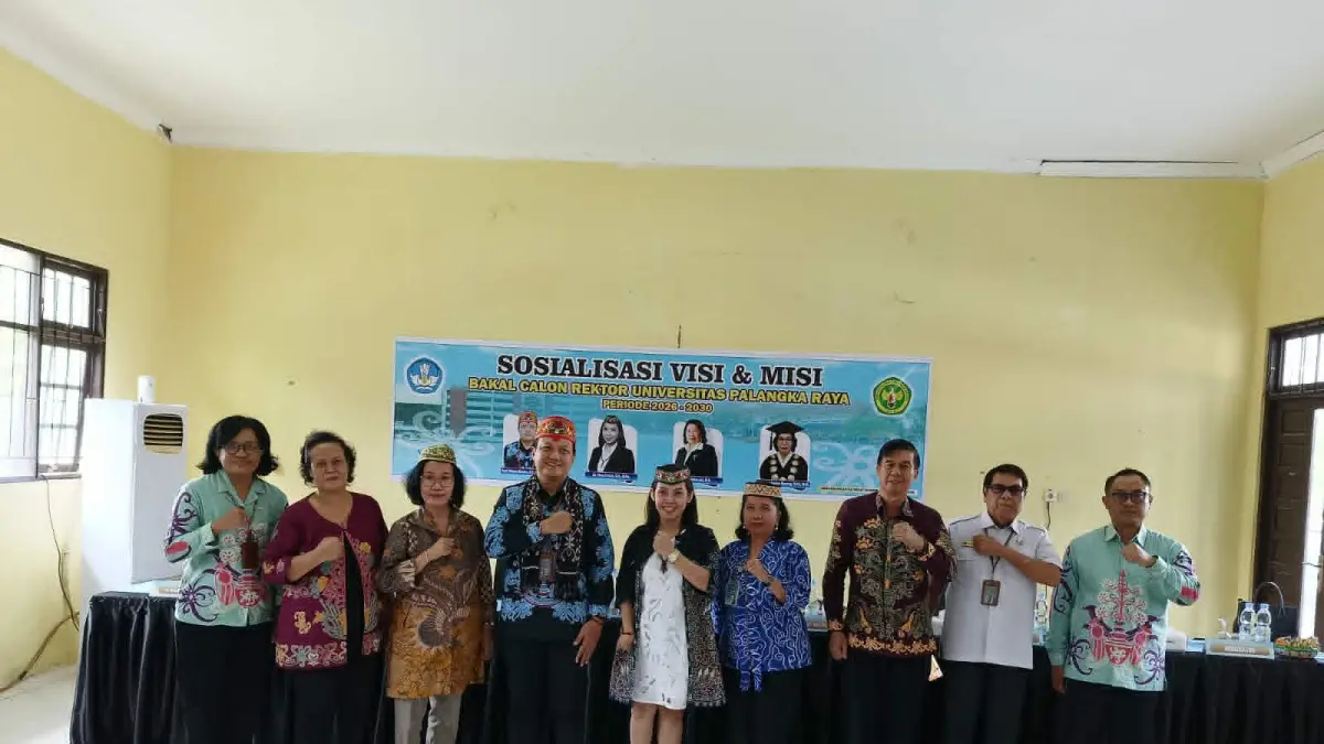 Para kandidat calon rektor UPR dalam moment adu gagasan, rekam jejak, dan visi  untuk membangun kampus. (dok.dodi/radarsampit)