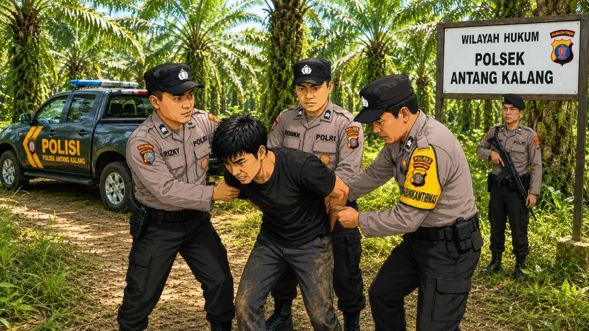ilustrasi penangkapan predator anak. 