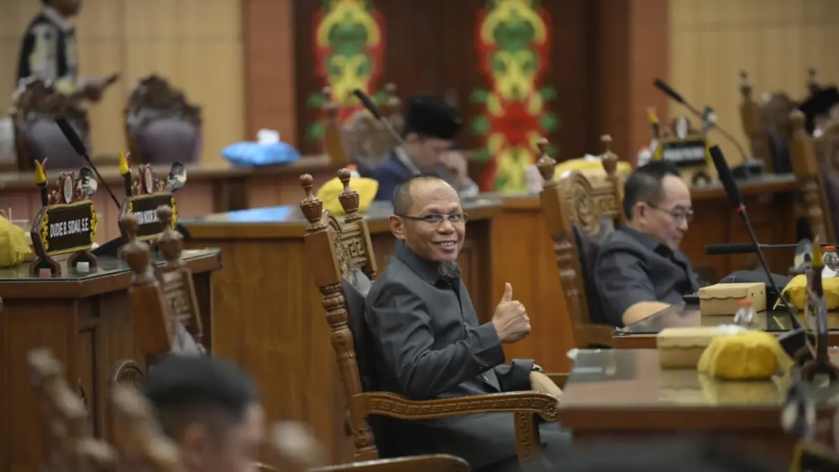 Wakil Ketua Komisi I DPRD Kota Palangka Raya Syaufwan Hadi, saat mengikuti rapat paripurna beberapa waktu lalu.(dok/yusho)