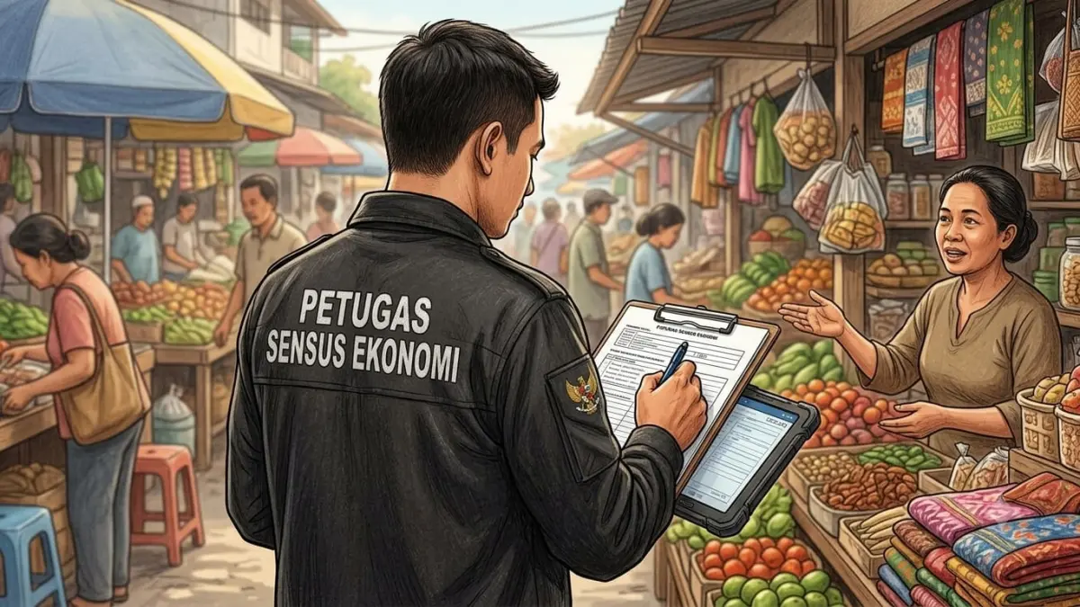 Ilustrasi Petugas Sensus (AI)