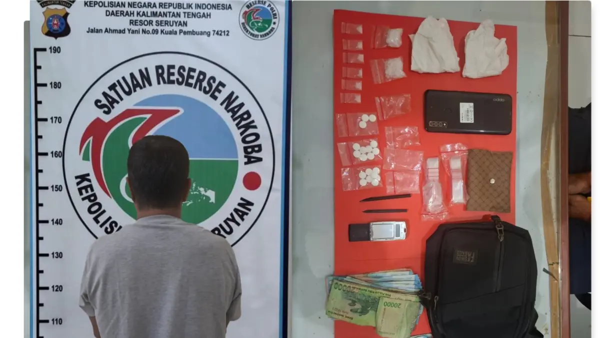 Pengedar berinisial HS (45), warga Desa Sembuluh I, Kecamatan Danau Sembuluh. 