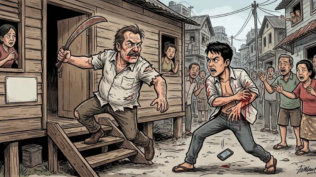 Ilustrasi kasus pembacokan