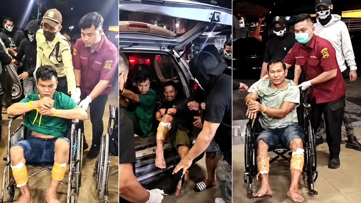 Potongan rekaman video saat Tim Dittipidnarkoba Bareskrim Polri saat membawa tiga buronan dari tragedi berdarah di Desa Tumbang Kalemei Katingan, setelah ditangkap di Samarinda, untuk penyidikan di Bareskrim Polri, Kamis (9/7) malam.(ist)