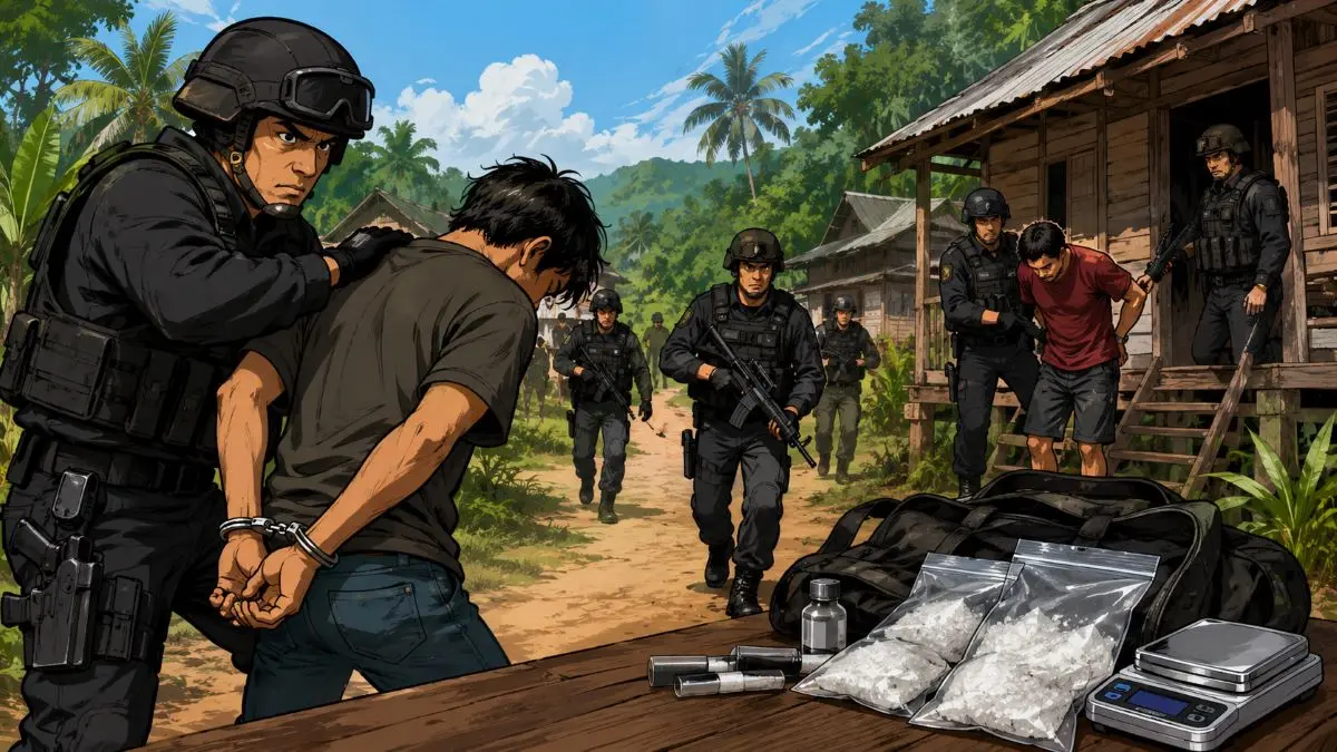 Ilustrasi perang terhadap narkoba hingga pelosok desa