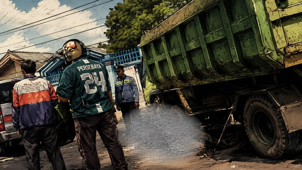 MUSIBAH: Kecelakaan di Jalan Tjilik Riwut, Baamang, Sampit, Rabu (15/7/2026) siang. (diolah mode AI)