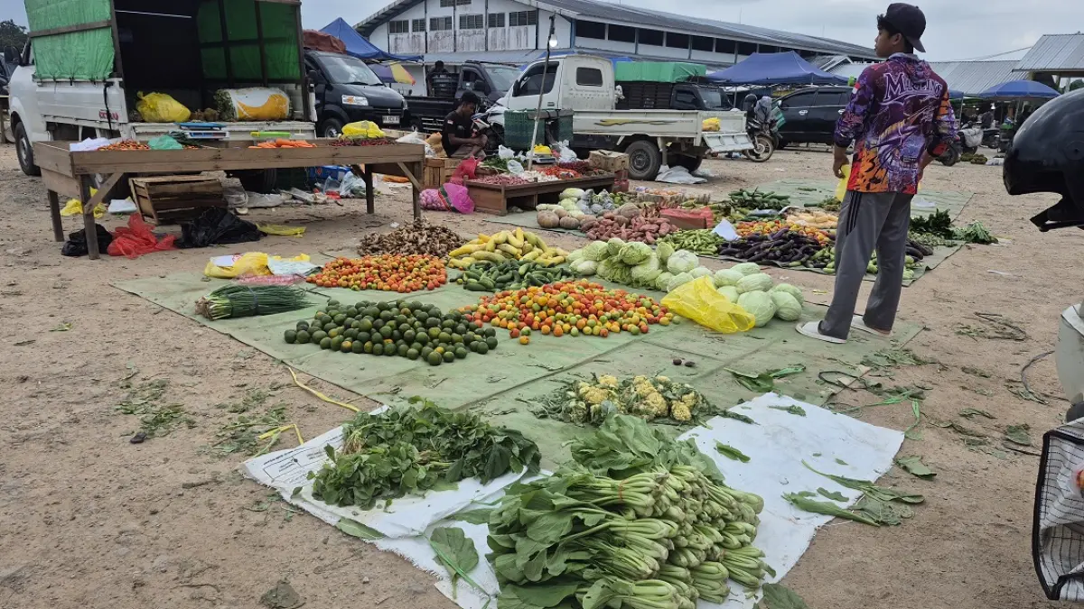 Harga berbagai komoditas hortikultura di Pasar Subuh, Pasar Induk Nanga Bulik, mengalami kenaikan signifikan. (RIA/RADAR SAMPIT)&nbsp;