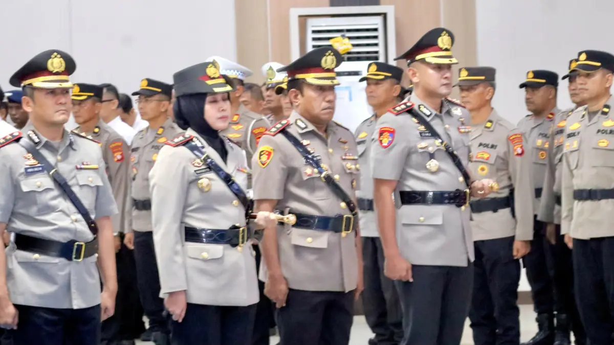 Kegiatan sertijab beberapa pejabat Polda, yang dipimpin langsung Kapolda Kalteng Irjen Pol Iwan Kurniawan di Gedung Graha Bhayangkara Mapolda Kalteng, Kamis (16/ 7).(istimewa)