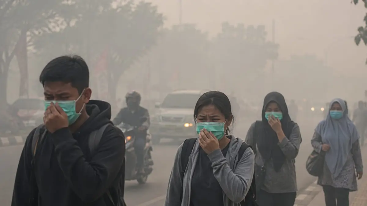 Ilustrasi Kabut Asap (AI)