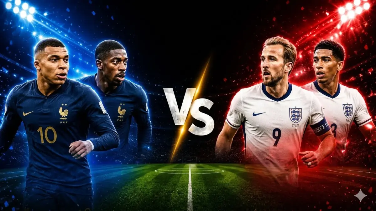 ilustrasi Prancis vs Inggris