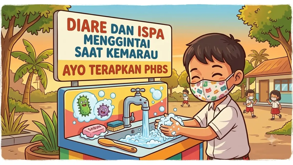 Ilustrasi Cegah ISPA dan Diare (AI)