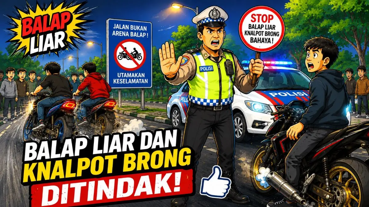 Ilustrasi pelaku balap liar